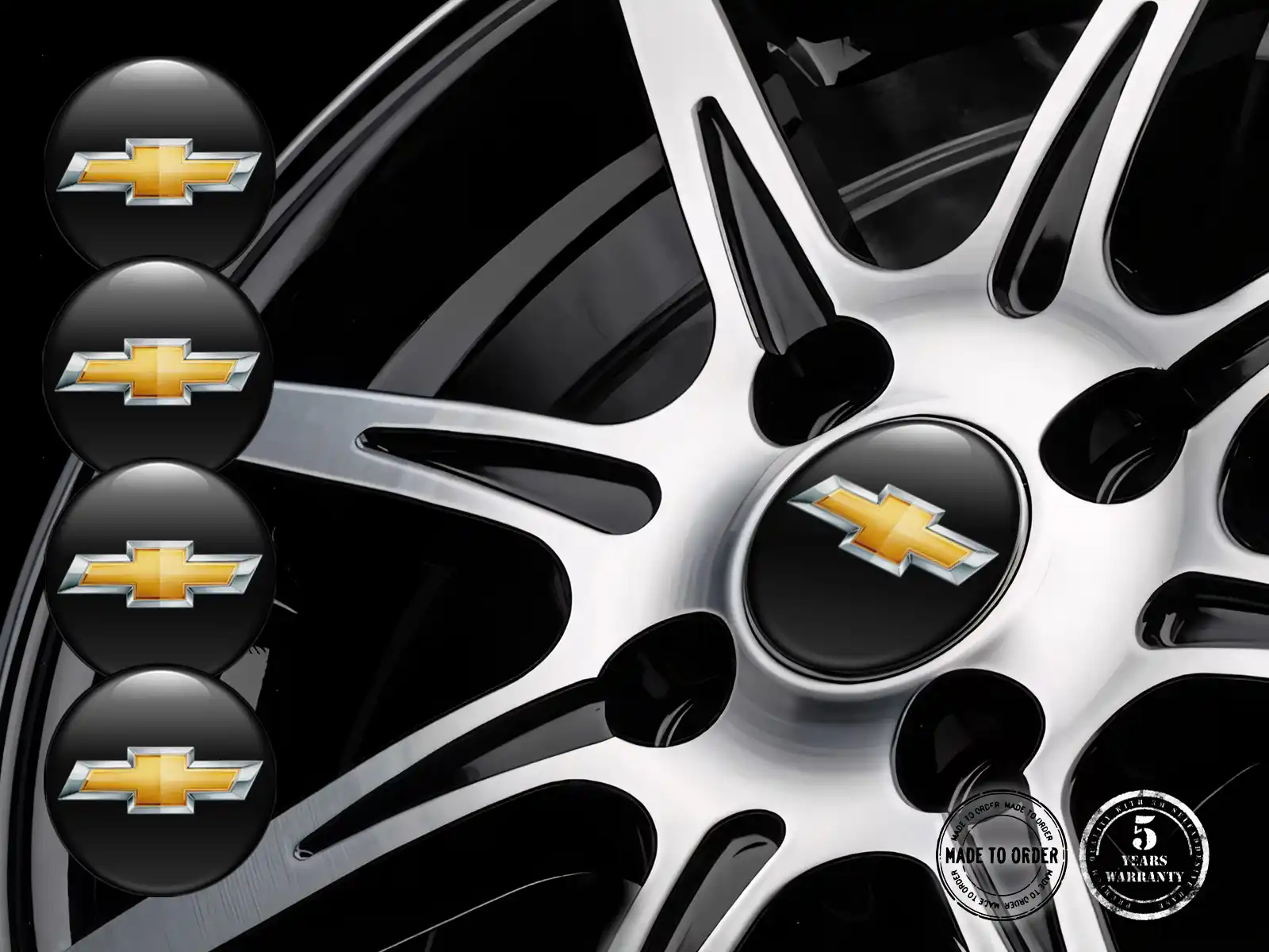 Chevrolet  Style Insignes Roue Autocollants Époxy Premium